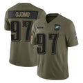 P.Eagles #97 Moro Ojomo Player Olive 2025 Salute To Service Limited PETTCS Stitched Jerseys