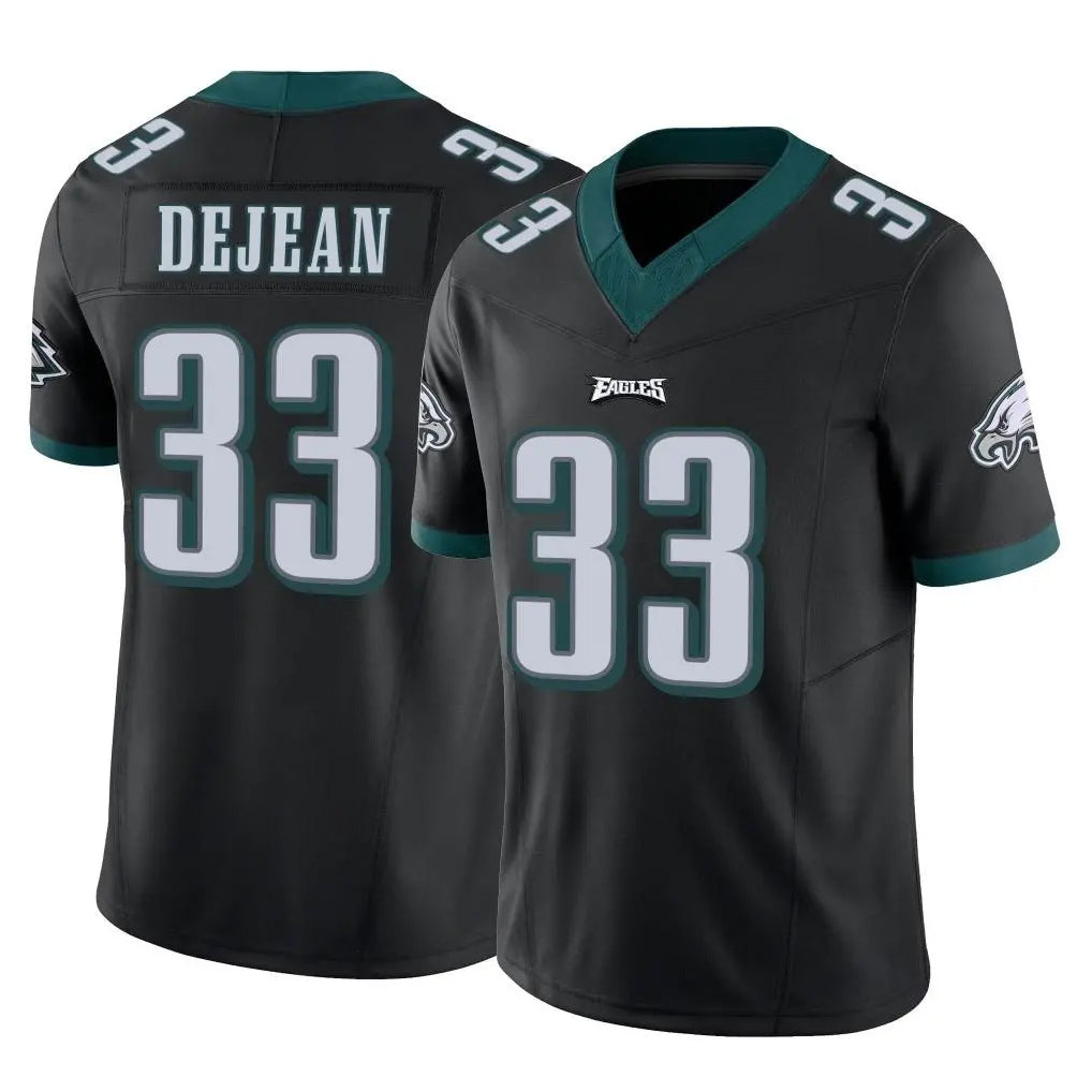 P.Eagles #33 Cooper DeJean Player Black Limited Vapor F.U.S.E. Home Game PETTCS Stitched Jerseys