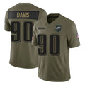 P.Eagles #90 Jordan Davis Player Olive 2025 Salute To Service Limited PETTCS Stitched Jerseys