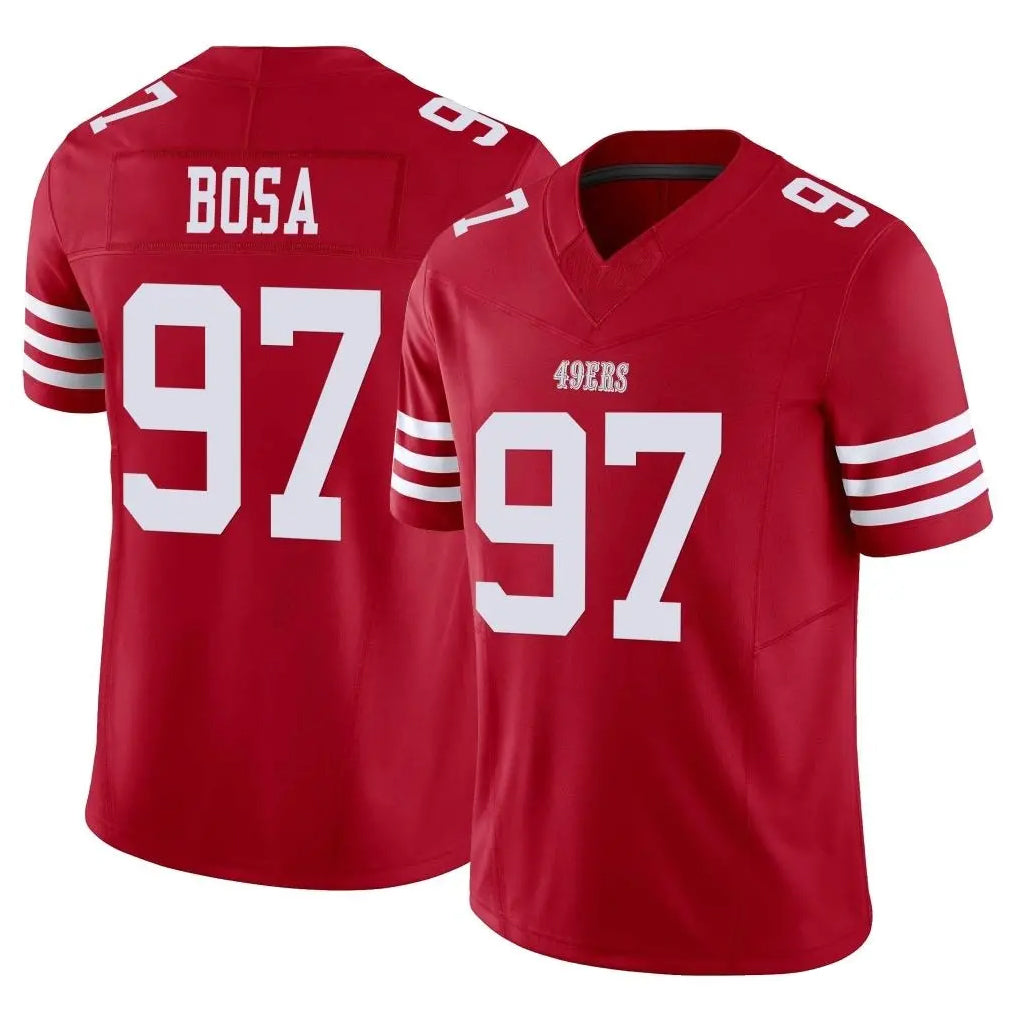 SF.49ers #97 Nick Bosa Player Red Limited Vapor F.U.S.E. Home Game PETTCS Stitched Jerseys
