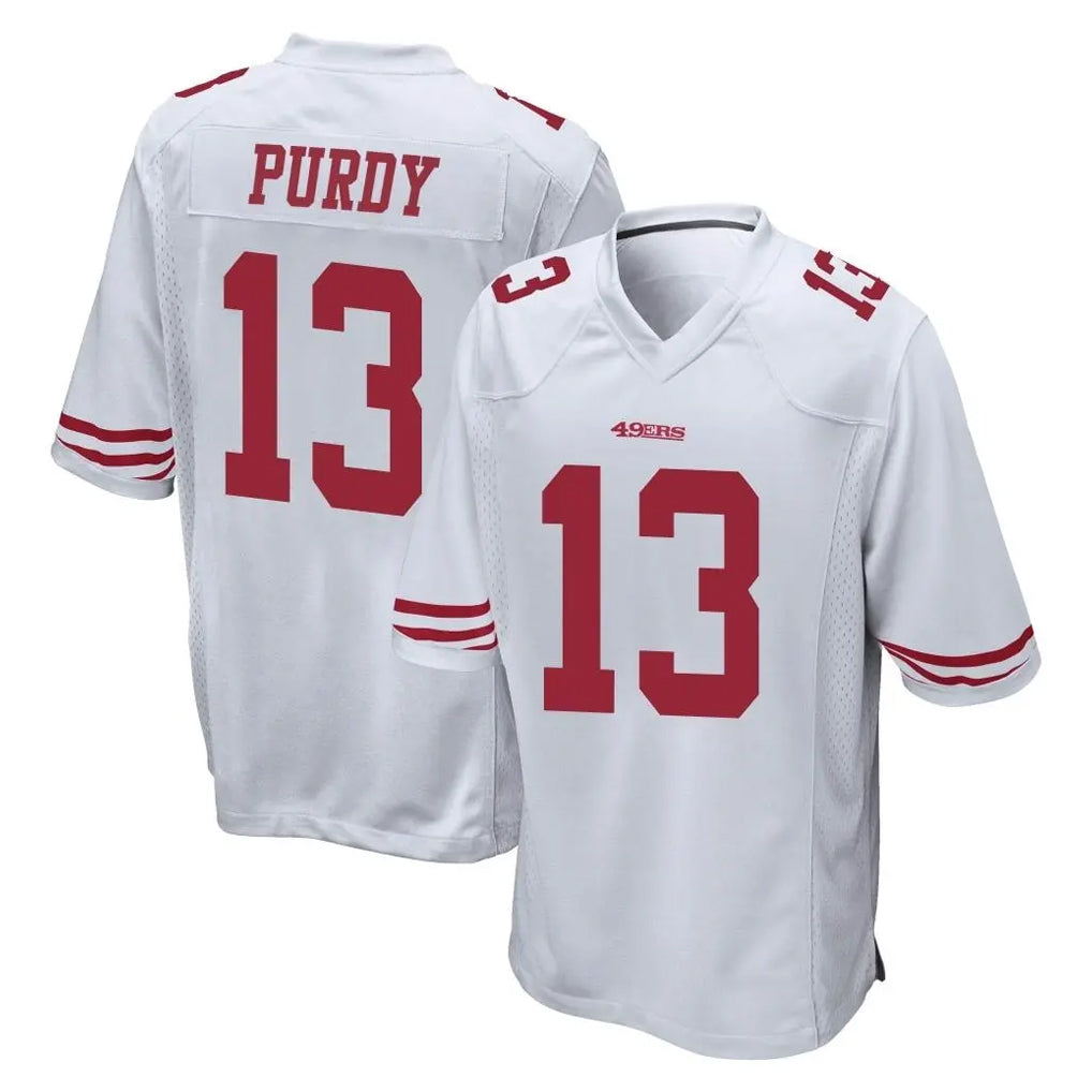 SF.49ers #13 Brock Purdy Player White Home Game PETTCS Stitched Jerseys