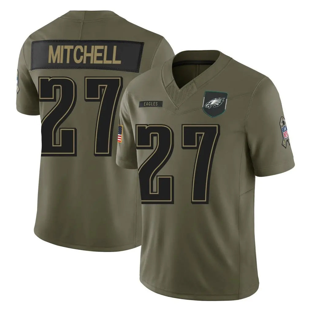 P.Eagles #27 Quinyon Mitchell Player Olive 2025 Salute To Service Limited PETTCS Stitched Jerseys