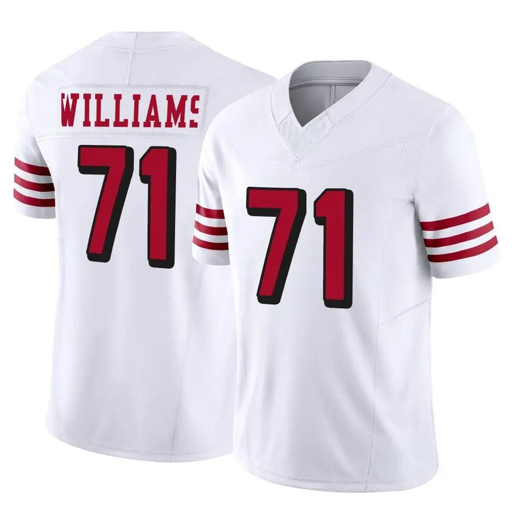 SF.49ers #71 Trent Williams Player White Limited Alternate Vapor F.U.S.E. Home Game PETTCS Stitched Jerseys