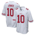 SF.49ers #10 Mac Jones Player White Home Game PETTCS Stitched Jerseys