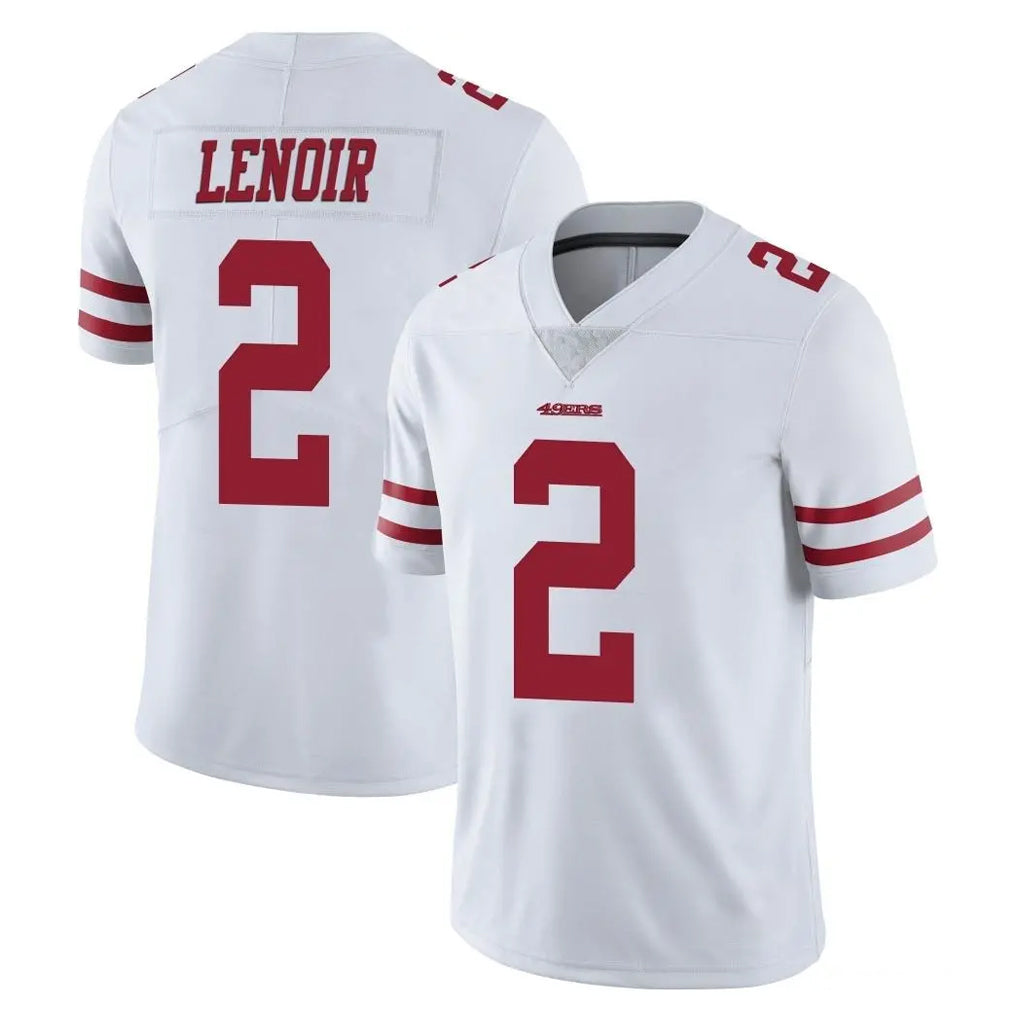 SF.49ers #2 Deommodore Lenoir Player White Limited Vapor Untouchable Home Game PETTCS Stitched Jerseys