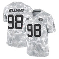 SF.49ers #98 Mykel Williams Player Arctic Camo Limited Salute To Service Home Game PETTCS Stitched Jerseys