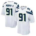 S.Seahawks #91 Byron Murphy II Player White Home Game PETTCS Stitched Jerseys