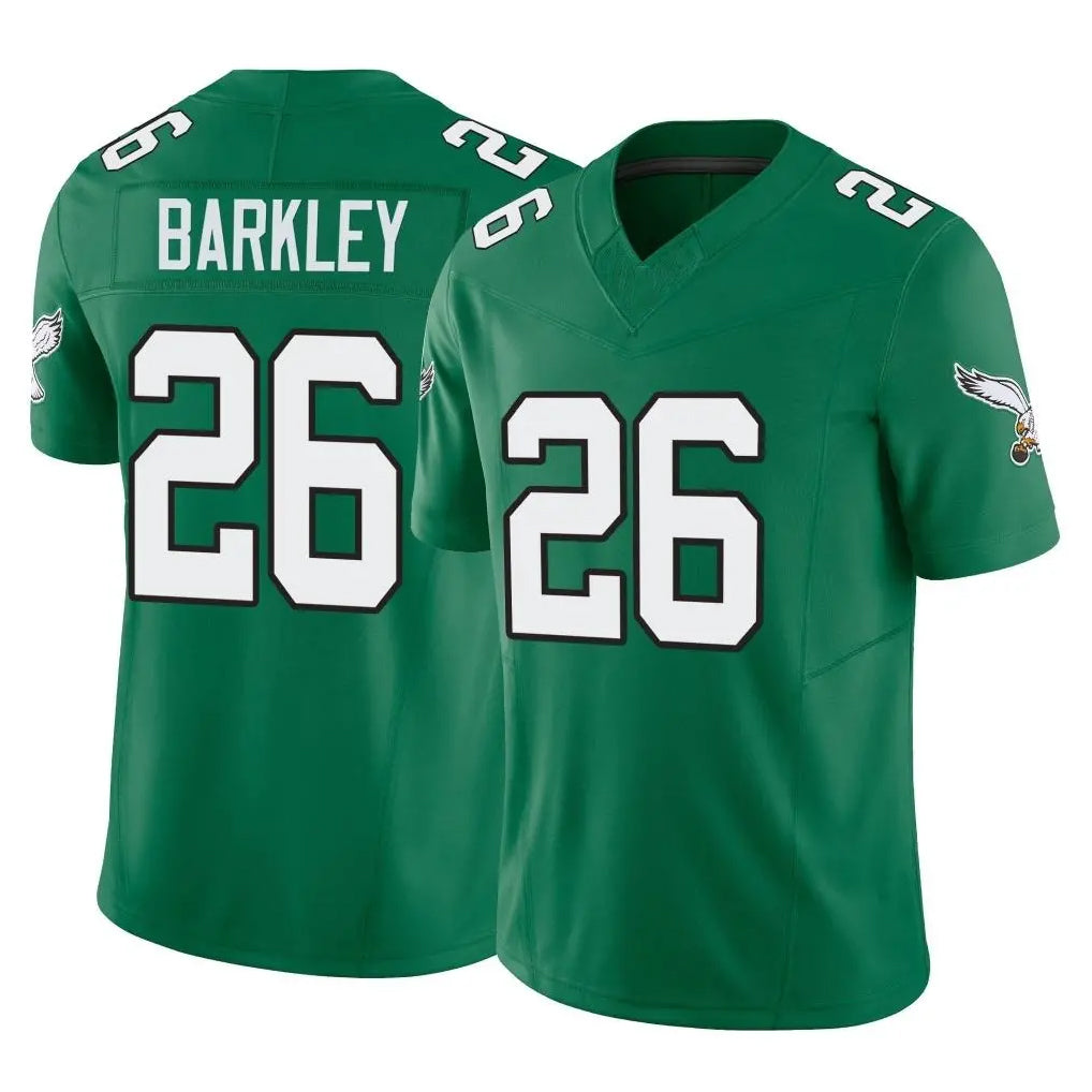 P.Eagles #26 Saquon Barkley Player Green Kelly Alternate Vapor F.U.S.E. Home Game PETTCS Stitched Jerseys