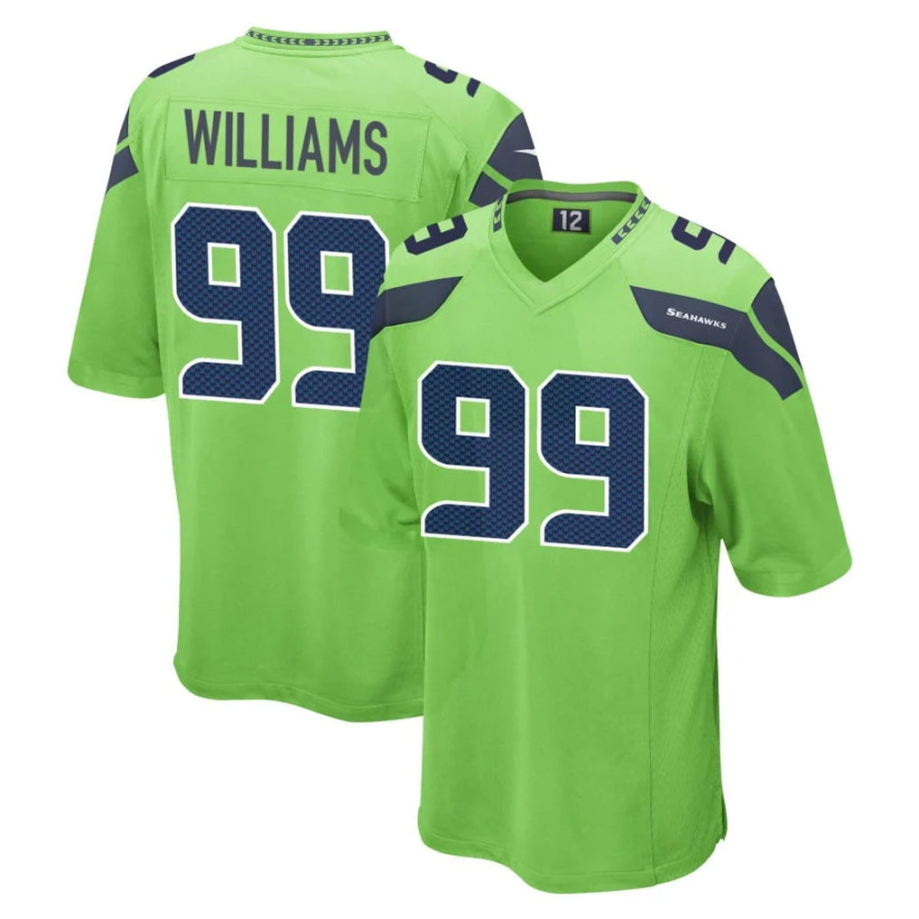 S.Seahawks #99 Leonard Williams Player Green Home Game PETTCS Stitched Jerseys