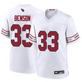 A.Cardinals #33 Trey Benson Player White Game Home PETTCS Stitched Jerseys