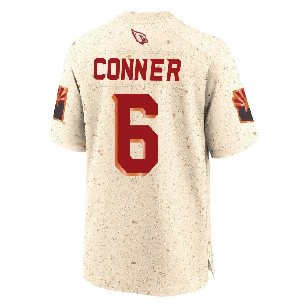 A.Cardinals #6 James Conner Player Cream Rivalries Collection Game PETTCS Stitched Jerseys