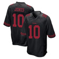 SF.49ers #10 Mac Jones Player Black Alternate Home Game PETTCS Stitched Jerseys