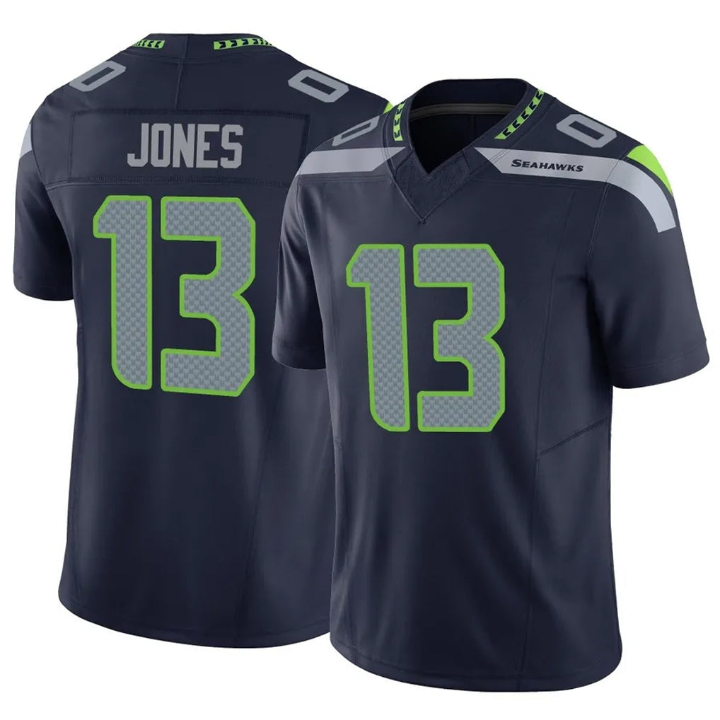 S.Seahawks #13 Ernest Jones IV Player Navy Limited Vapor F.U.S.E. Home Game PETTCS Stitched Jerseys