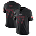 SF.49ers #77 Dominick Puni Player Black Impact Limited Home Game PETTCS Stitched Jerseys