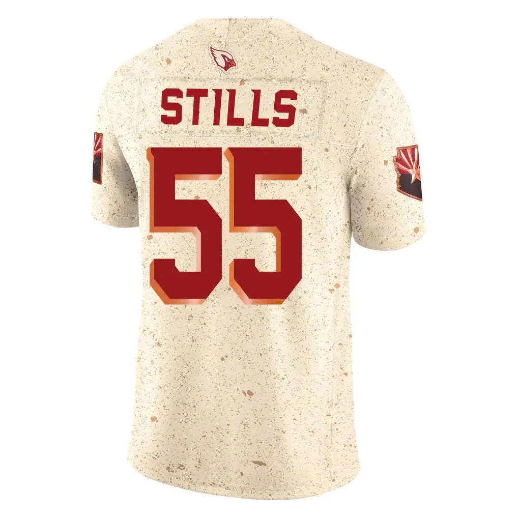 A.Cardinals #55 Dante Stills Player Cream Rivalries Collection Vapor Limited Home Game PETTCS Stitched Jerseys