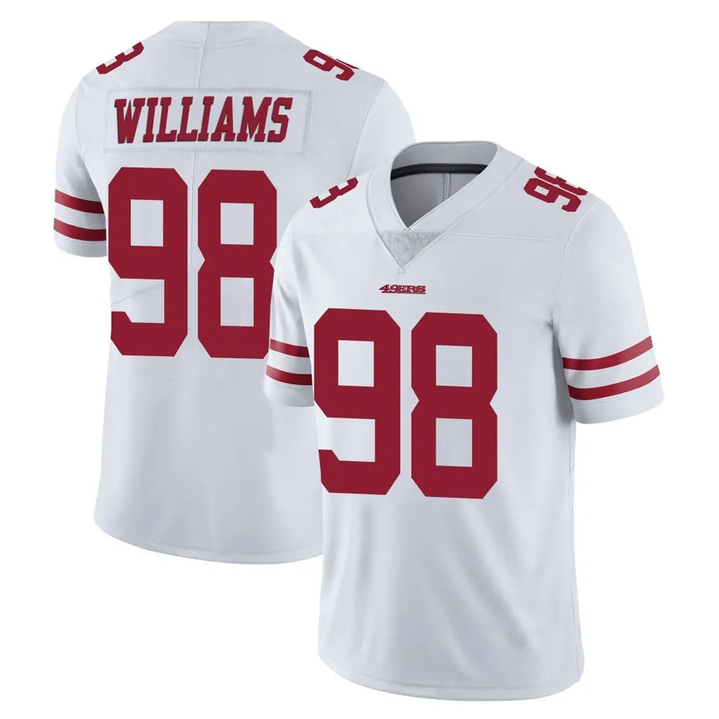 SF.49ers #98 Mykel Williams Player White Limited Vapor Untouchable Home Game PETTCS Stitched Jerseys