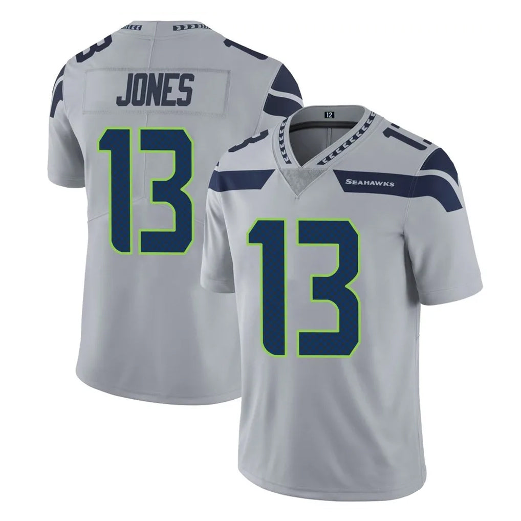 S.Seahawks #13 Ernest Jones IV Player Gray Limited Vapor Untouchable Home Game PETTCS Stitched Jerseys
