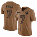S.Seahawks #7 Uchenna Nwosu Player Brown Limited Salute To Service Home Game PETTCS Stitched Jerseys