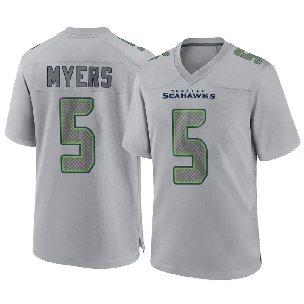 S.Seahawks #5 Jason Myers Player Gray Atmosphere Fashion Home Game PETTCS Stitched Jerseys