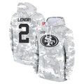 SF.49ers #2 Deommodore Lenoir Player Arctic Camo Limited Salute to Service Pullover Hoodies Game PETTCS Stitched Jerseys