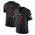 SF.49ers #2 Deommodore Lenoir Player Black Impact Limited Home Game PETTCS Stitched Jerseys