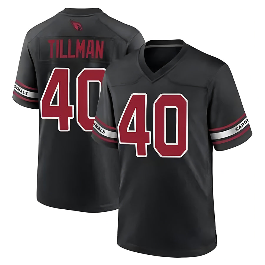 A.Cardinals #40 Pat Tillman Player Black Game PETTCS Stitched Jerseys