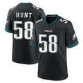 P.Eagles #58 Jalyx Hunt Player Black Game Home PETTCS Stitched Jerseys