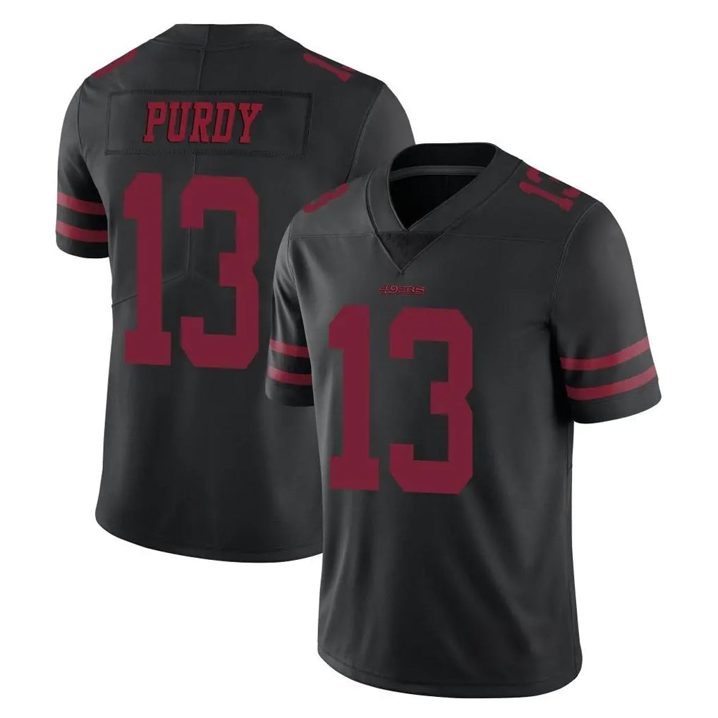 SF.49ers #13 Brock Purdy Player Black Alternate Limited Vapor Untouchable Home Game PETTCS Stitched Jerseys