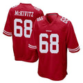 SF.49ers #68 Colton McKivitz Player Red Home Game PETTCS Stitched Jerseys