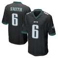 P.Eagles #6 DeVonta Smith Player Black Home Game PETTCS Stitched Jerseys