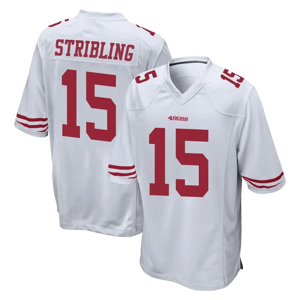 SF.49ers #15 De'Zhaun Stribling Player White Home Game PETTCS Stitched Jerseys