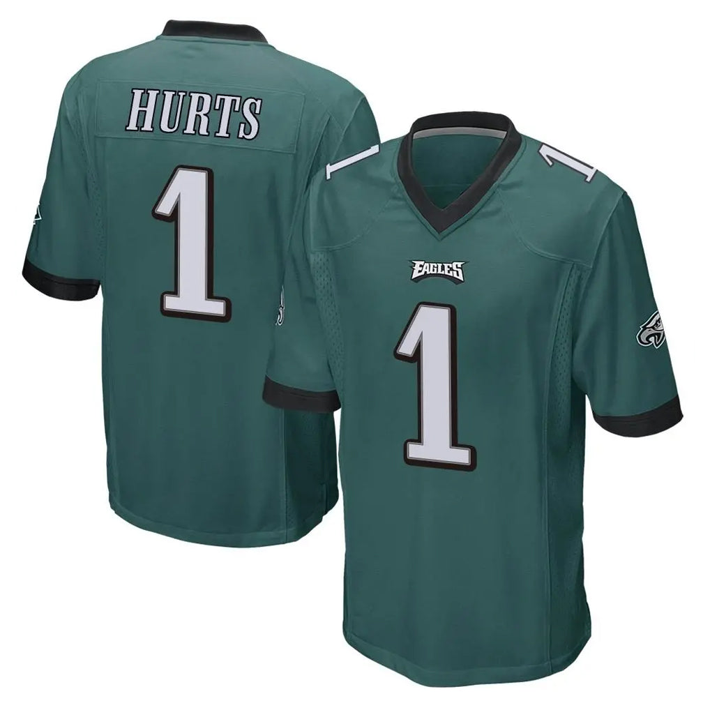 P.Eagles #1 Jalen Hurts Player Team Color Green Home Game PETTCS Stitched Jerseys