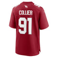 A.Cardinals #91 L.J. Collier Player Cardinal Game Home PETTCS Stitched Jerseys
