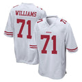 SF.49ers #71 Trent Williams Player White Home Game PETTCS Stitched Jerseys