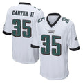 P.Eagles #35 Michael Carter II Player White Home Game PETTCS Stitched Jerseys