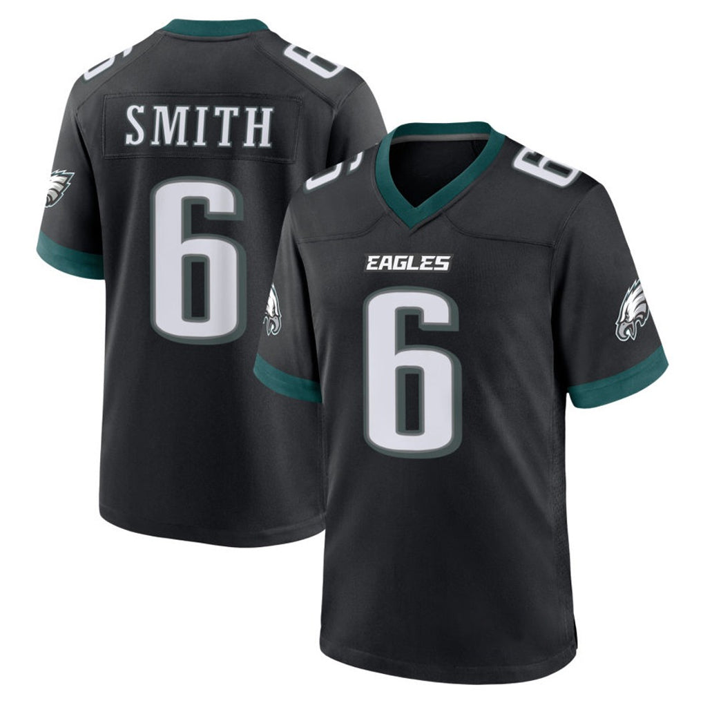 P.Eagles #6 DeVonta Smith Player Black Game Home PETTCS Stitched Jerseys