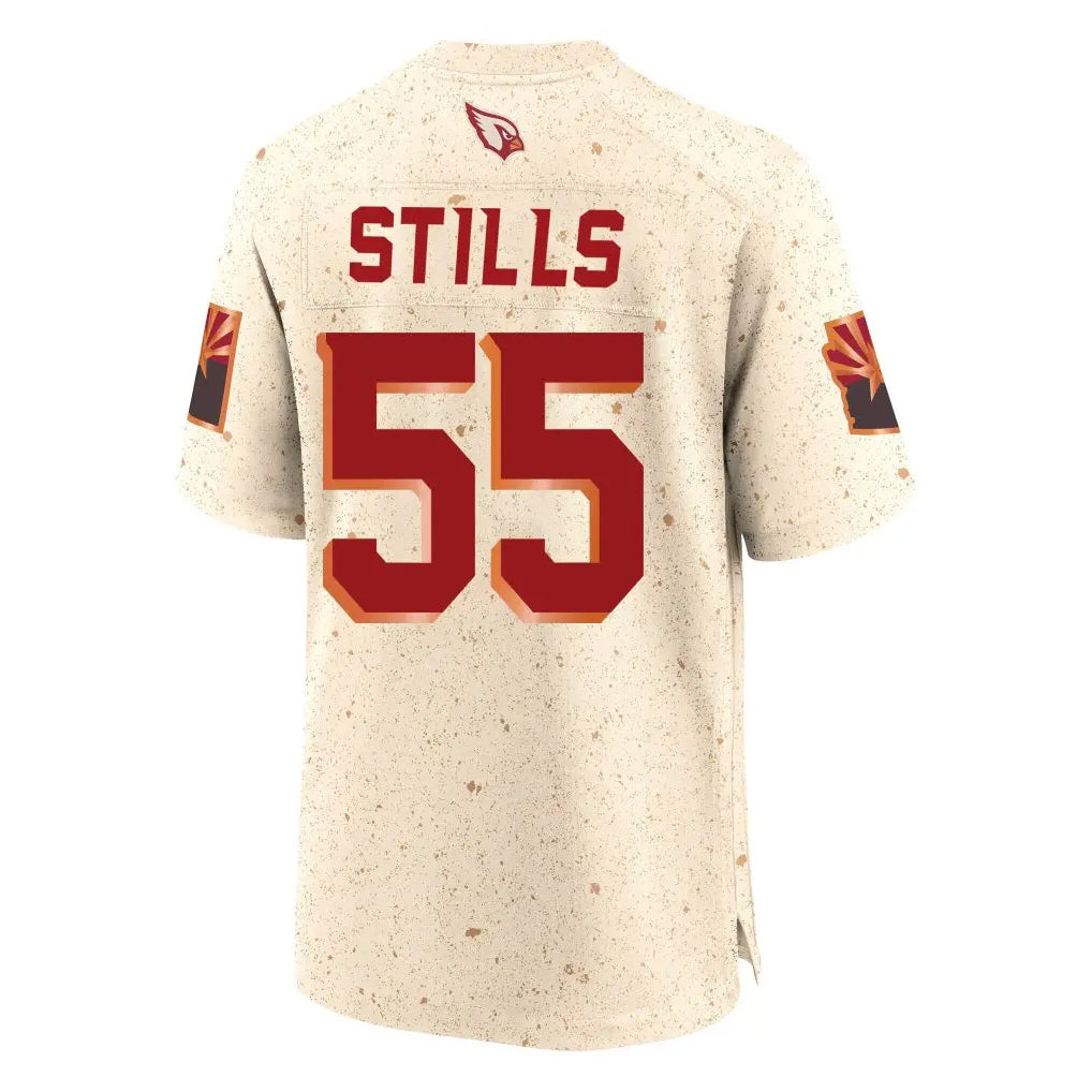A.Cardinals #55 Dante Stills Player Cream Rivalries Collection Game PETTCS Stitched Jerseys