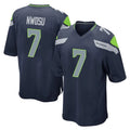 S.Seahawks #7 Uchenna Nwosu Player Navy Home Game PETTCS Stitched Jerseys