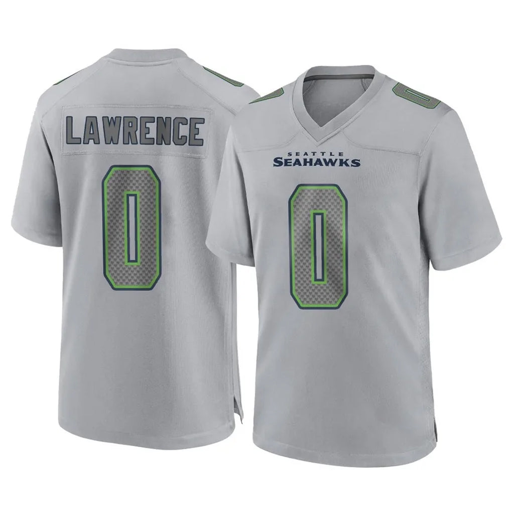 S.Seahawks #0 DeMarcus Lawrence Player Gray Atmosphere Fashion Home Game PETTCS Stitched Jerseys