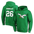 P.Eagles #26 Saquon Barkley Player Green Pullover Hoodies Home Game PETTCS Stitched Jerseys