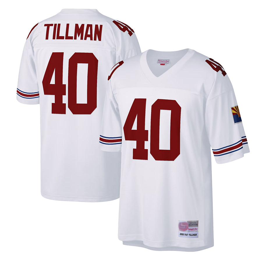 A.Cardinals #40 Pat Tillman Player Mitchell & Ness White Legacy Replica PETTCS Stitched Jerseys