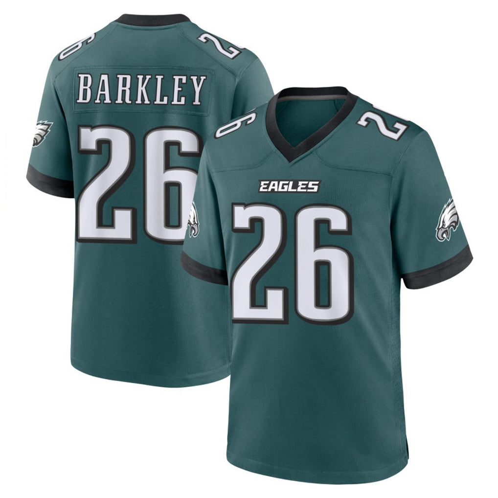 P.Eagles #26 Saquon Barkley Player Green Home Game PETTCS Stitched Jerseys