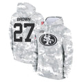SF.49ers #27 Ji'Ayir Brown Player Arctic Camo Limited Salute to Service Pullover Hoodies Game PETTCS Stitched Jerseys