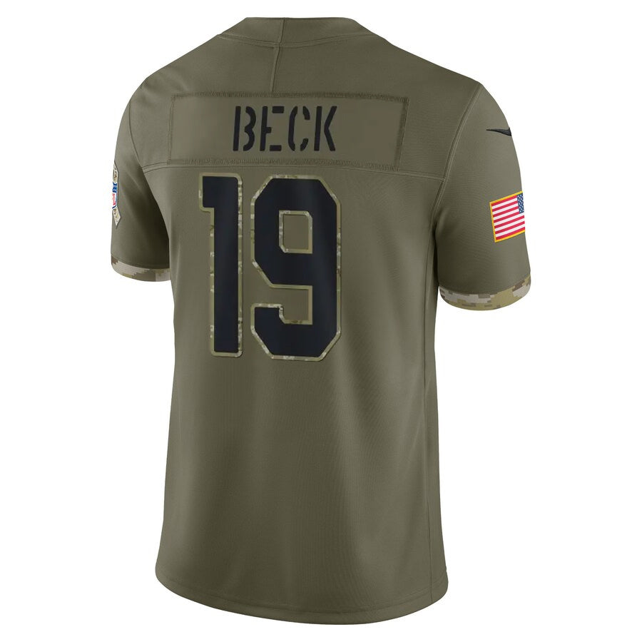 A.Cardinals #19 Carson Beck Player Olive Salute To Service Limited Home Game PETTCS Stitched Jerseys