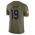 A.Cardinals #19 Carson Beck Player Olive Salute To Service Limited Home Game PETTCS Stitched Jerseys