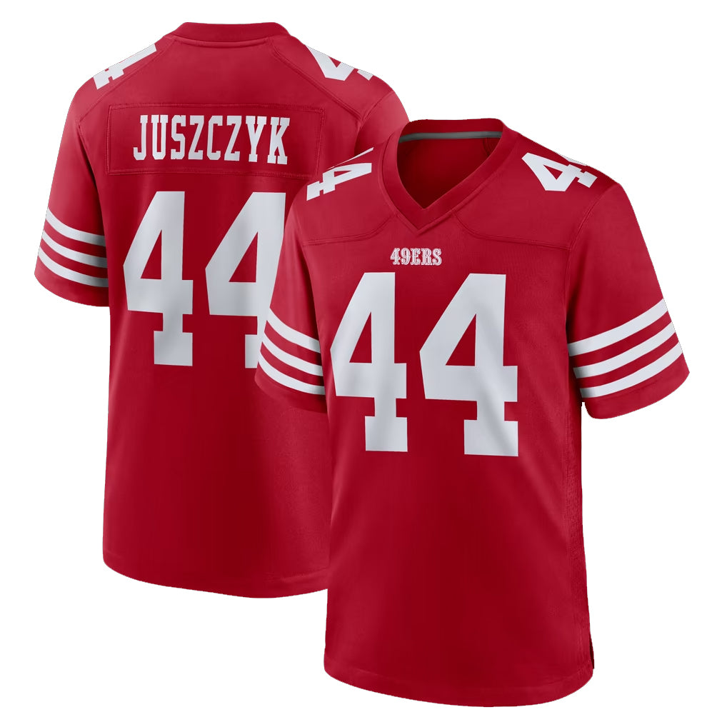 SF.49ers #44 Kyle Juszczyk Player Red Game Home PETTCS Stitched Jerseys