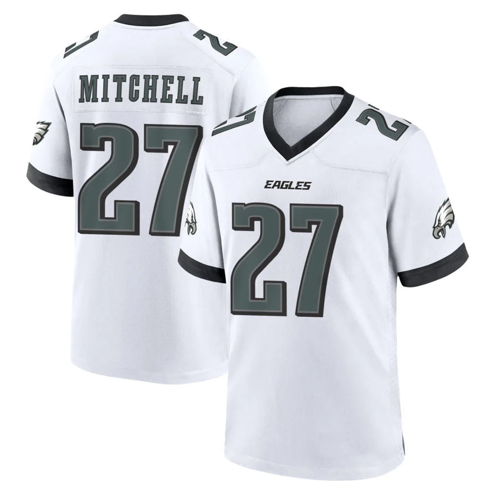 P.Eagles #27 Quinyon Mitchell Player White Game Home PETTCS Stitched Jerseys