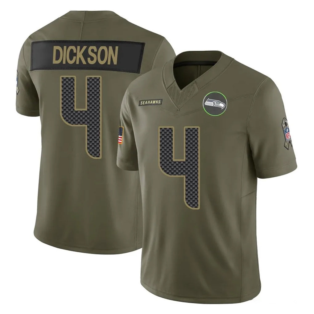 S.Seahawks #4 Michael Dickson Player Olive 2025 Salute To Service Limited Home Game PETTCS Stitched Jerseys