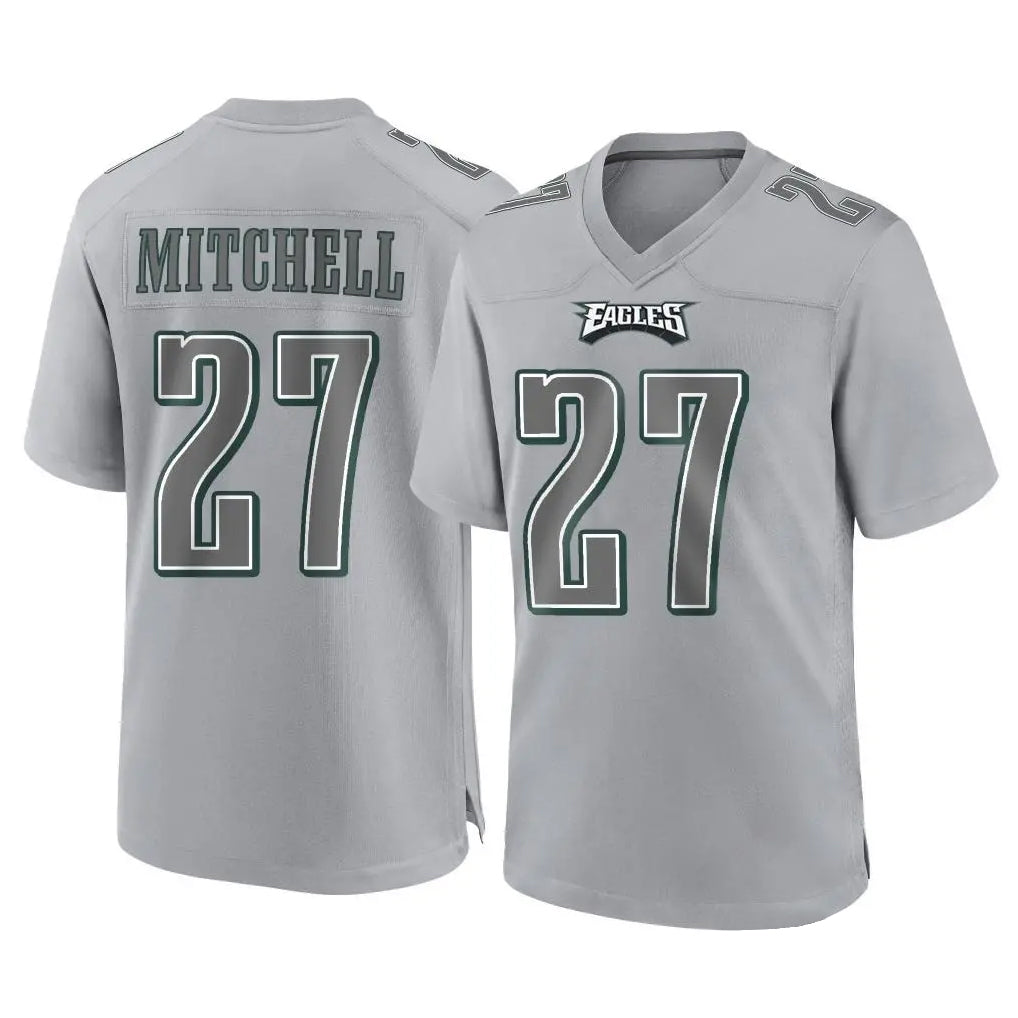 P.Eagles #27 Quinyon Mitchell Player Gray Atmosphere Fashion Home Game PETTCS Stitched Jerseys
