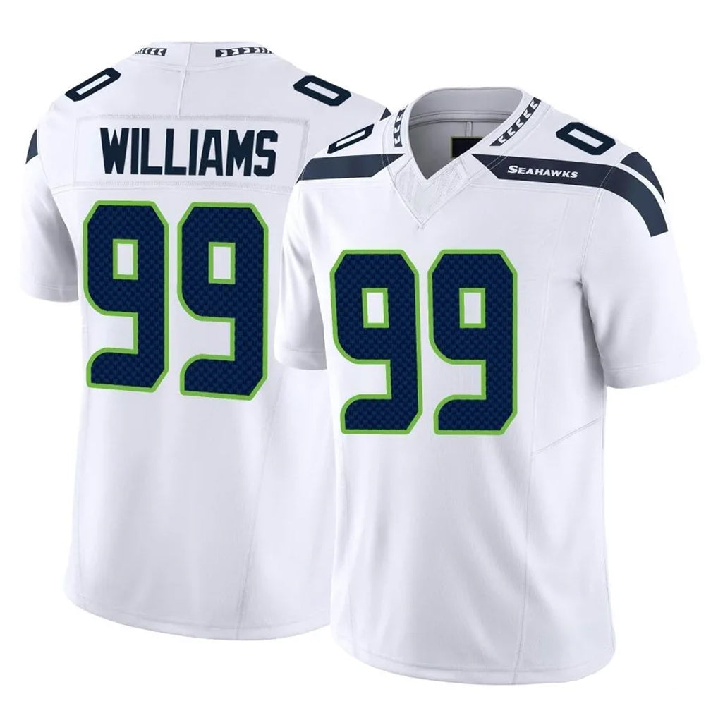S.Seahawks #99 Leonard Williams Player White Limited Vapor F.U.S.E. Home Game PETTCS Stitched Jerseys